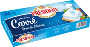 President Cheese Squares Fresh & Creamy 24pc 336gm