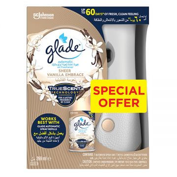 Glade Auto Holder Air Freshener Vanilla
