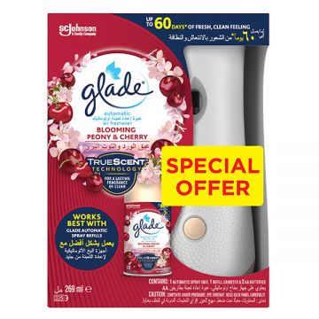 Glade Auto Holder 3in1 Air Freshener Vanilla