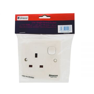 Sirocco Electra Single Switch Socket 13amp