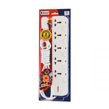 Sirocco Extension Socket 5 Way 2m W