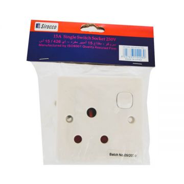 Sirocco Electra 15 Amp Single Socket