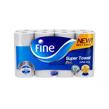 Fine Super Towel Pro 3 Ply 8 Rolls