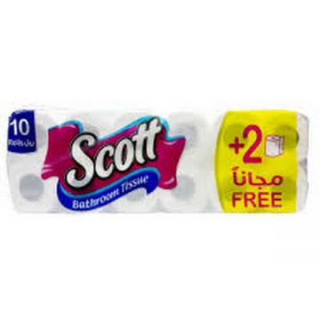 Scott Bathroom Toilet Rolls 10 Plus 2 Rolls