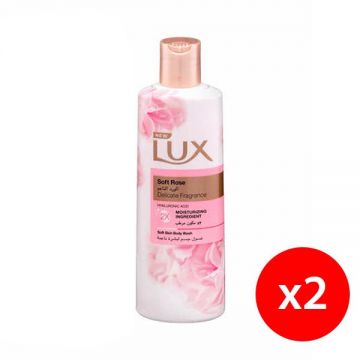 Lux Body Wash Soft Rose 2x250ml