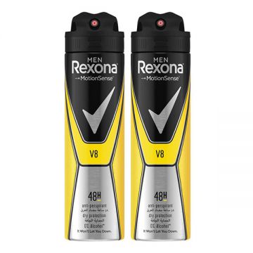 Rexona Body Spray Aerosol Men V8 2x150ml