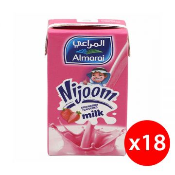 Almarai Nijoom Uht Milk Strawberry 18x150ml