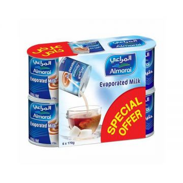 Almarai Evaporated Milk 6x170gm