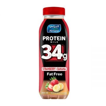 Almarai Protein Milk Strawberry Banana 400ml