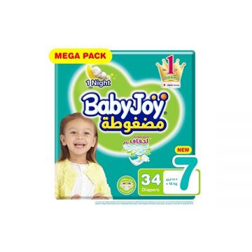 Baby Joy Baby Diaper Mega Pack # 7 -34 Count