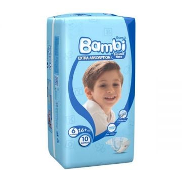 Bambi Baby Diaper Size # 6 Xxl 10 Count