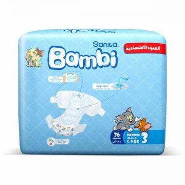 Bambi Sanita Diaper Medium Value Pack 36