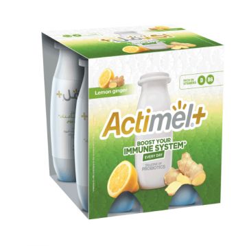 Actimel Lemon Ginger Drink 4x93gm