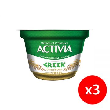 Activia Greek Dessert Peach & Cereal 2+1x150gm