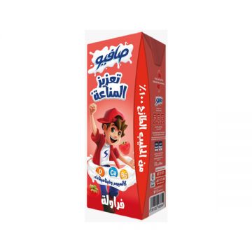 Safio Uht Flavored Milk Strawberry 185ml