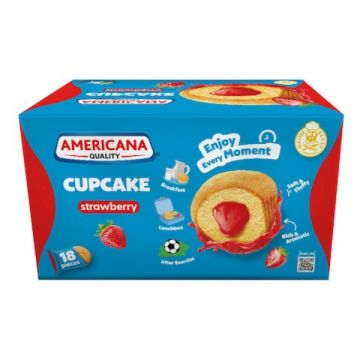 Americana Cupcke S/bery Fill 18x28gm @sp