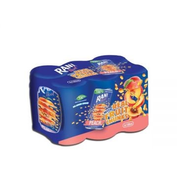 Rani Float No Sugar Added Peach Juice Can 6x180ml