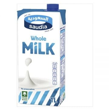 Saudia Uht Whole Milk 1l