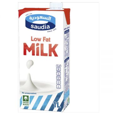 Saudia Uht Low Fat Milk 1 Ltr