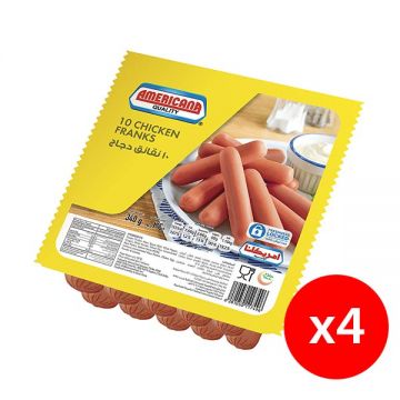 Americana Chicken Franks 4x340gm