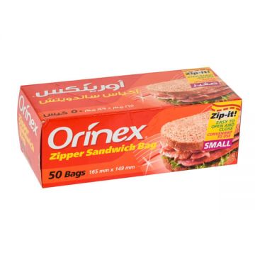 Orinex Zipper Sandwich Bags 50s