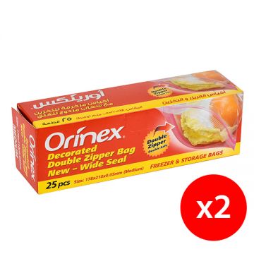 Orinex Double Zipper Bag 2x25 Count