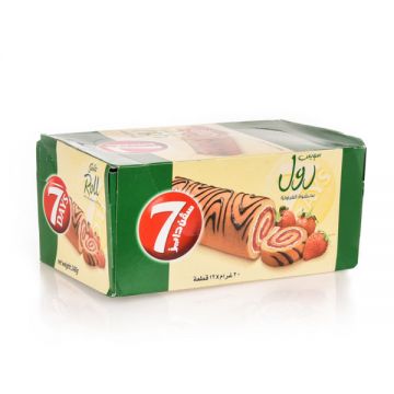 7days Swiss Roll Mini Strawberry 12x20gm