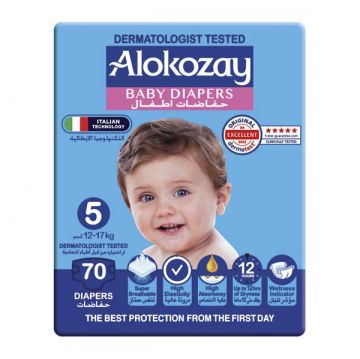 Alokozay Premium Baby Diapers Size 5 70s