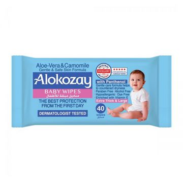 Alokozay Baby Wipes  With Aloe-vera &camomile 40s