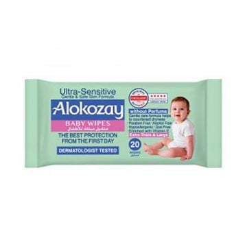 Alokozay Baby Wipes Ultra-sensitive 20s