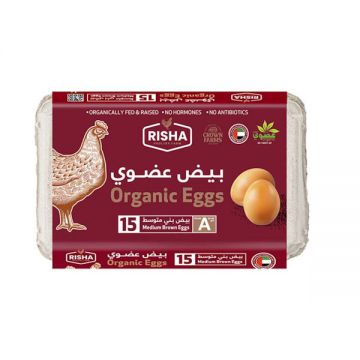 Risha Organic Medium Eggs Brown15s