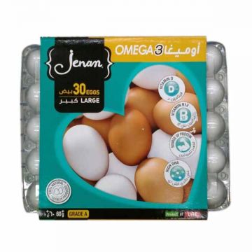 Jenan Omega 3 Brown/White Large Egg 30