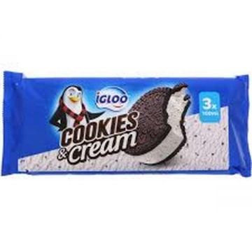 Igloo Ice Cream Stick Cookies & Cream 3x100ml