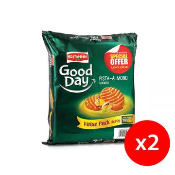 Britannia Good Day Biscuit Pista 2x8x72gm