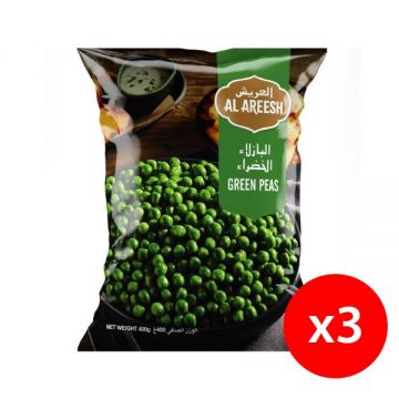 Al Areesh Frozen Green Peas 3x400gm