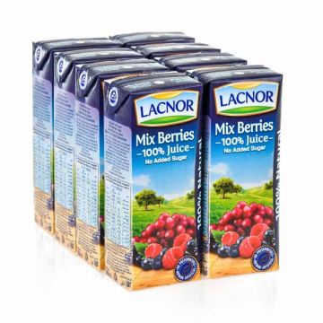 Lacnor No Sugar Added Long Life Mix Berry Juice