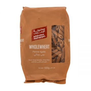 Emirates Macaroni Whole Wheat Penne Rigate 500gm