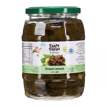 Farm Fresh Grape Leaves In Brine 908 Gm