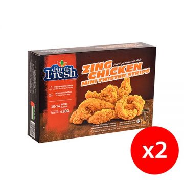 Farm Fresh Zing Chicken Twister Strips 2x420gm