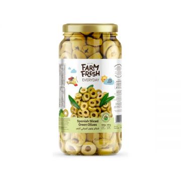 Farm Fresh Sliced Green Olives 900gm