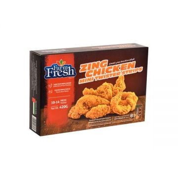 Farm Fresh Frozen Zing Chicken Twister Strips 420 Gm