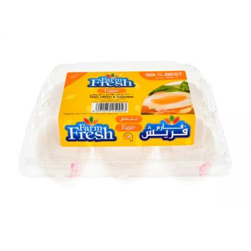 Farm Fresh Fresh Eggs White Or Brown 6 Pcs