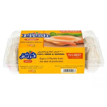Farm Fresh Fresh Eggs White Or Brown 15 Pcs
