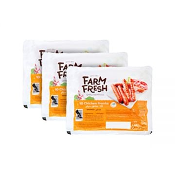 Famfresh Frozen Chicken Franks 3x340gm