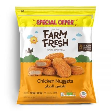 Farmfresh Frozen Nuggets Original 750gm+250gm