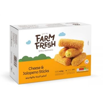 Farmfresh Frozen Cheese & Jalapeno Sticks 400gm