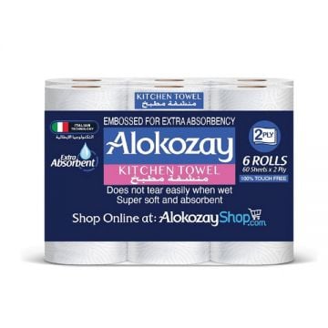 Alokozay Kitchen Towel 2ply 6x60 Sheets