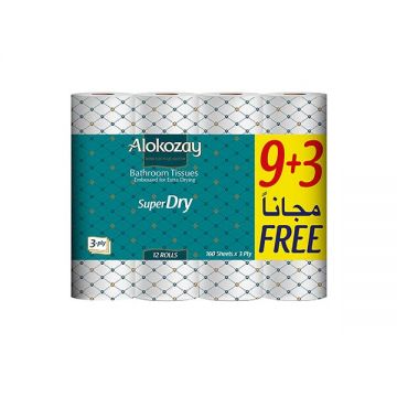 Alokozay Bathroom Tissue 9+3x3ply