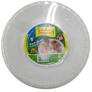 Hotpack Round Foam Plate 9" 25