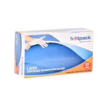 Hotpack Latex Gloves Large Powder Free 100pcs